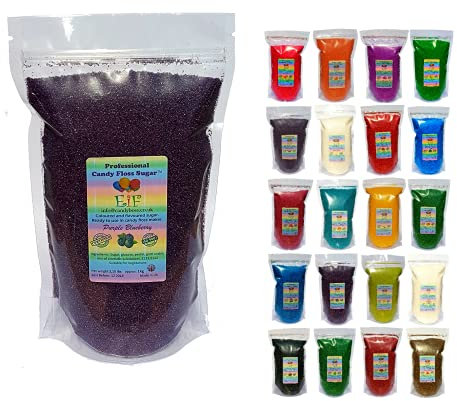 Candy Floss Cotton Sugar EverydayisFriday Purple Blueberry 1 KG - Ready to Use in Your Machine