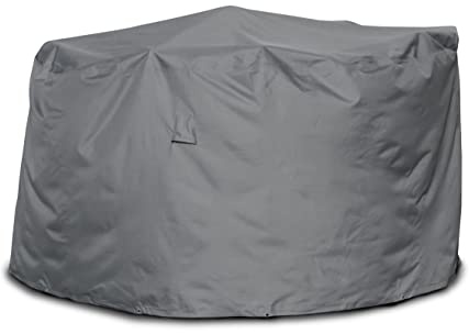 Mehr Garten Housse salon de jardin ronde Ø200x94 cm, Oxford 600D | Pour table et chaises de jardin, imperméable, anti-UV, résistante et avec cordon de serrage