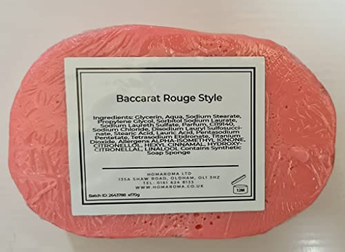 Baccarat Rouge Style soap Filled Sponge Approx 90g About 12 Washes Approx Colour May Vary