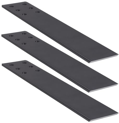 WEKIS 10 Inch Countertop Support Bracket, 3 Pack Solid Iron Heavy Duty Hidden Flat Floating Shelf Brackets, Top Mount Knee Wall Support Mantel Bracket Hardware for Wood Granite Quartz Countertop