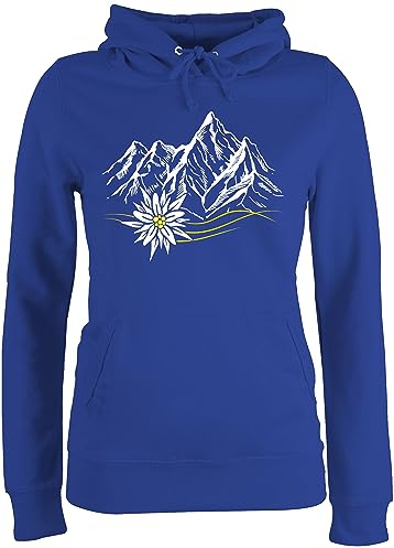 Shirtracer - Pullover Damen Hoodie Frauen - Kompatibel mit Oktoberfest - Edelweiß Berge Wandern Wanderlust Berg Ruft Alpen
