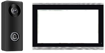 Sonnette sans fil 10 Pouces Vidéo Intelligente WiFi Numérique POE IP Kits De Système D'interphone Écran Tactile Sans Fil Porte Téléphone For Appartement Villa Sonnette pour le bureau de l'école à domi