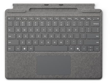Tastiera Surface Pro 13 Keyboard con scomparto per Penna - Platino