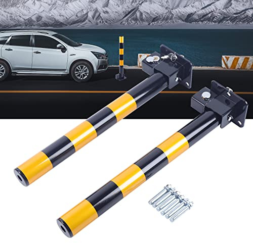 Parkpfosten Parkplatzsperre, Parkwatch Absperrpfosten, 2Pcs PKW Absperrpfosten Parkbarriere, Parkplatz Sperre Poller 600mm Sperrpfosten