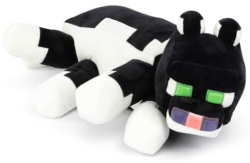 Minecraft Tuxedo Cat Kuschelkissen zum Schlafen – 40 cm weiches Plüschtier