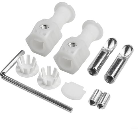 FACAIIO Kit di fissaggio per WC da appendere alla parete, kit di fissaggio a pavimento per WC (bianco)