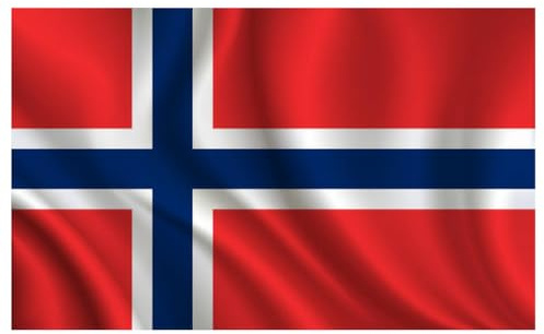 Bandiera di Norvegia, bandiera 90 cm x 150 cm, bandiera grande (Norvegia 1 pz)