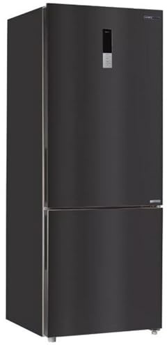 INFINITON Frigorifico Combi FGC-432WC85DEK, 442 Litros, Ancho Especial de 70 cm, Inverter, No Frost Total, Fast freezing, Alarma óptica y acústica de puerta abierta, E, Dark Inox