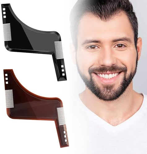 2-Piece Beard Kit: Shaper & Stencil for Symmetrical Lines & Trim | Two-piece set · Symmetrical guides · Precise styling · Effortless trimming