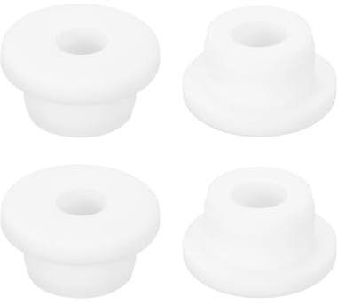 QUARKZMAN 4 Pezzi Occhielli in Gomma 19mm Foro di Perforazione, Passacavi Guarnizione 10mm ID Gommini Passacavo Scrivania Bianco Siliconica per Tappo Organizzare Filo Cablaggio Casa Auto