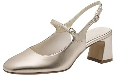 Tamaris décolleté slingback da donna con tacco a blocco metallico 37 EU