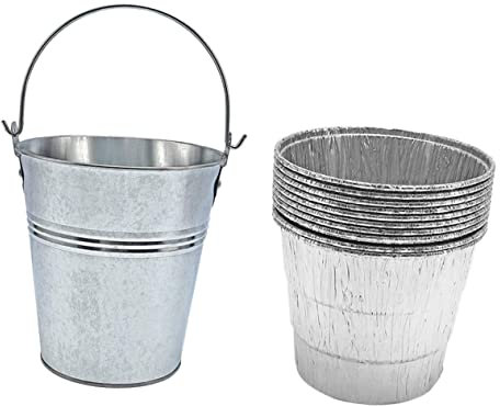 HEMOTON 10pezzi Secchio Grasso BBQ Sacchetti USA e Getta per Raccolta Olio e Grasso Contenitore Gocciolante per Barbecue Gas Carbonella e Campeggio Facile da Pulire per Grigliate Outdoor