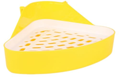 Jingyash Corner Litter Box for Rabbit Cage, Corner Litter Pan for Rabbits, Rabbit Cage Toilet, Triangle Potty Box for Rabbits Bunny Hamster Guinea Pigs Chinchilla Ferrets Galesaur Small Animal