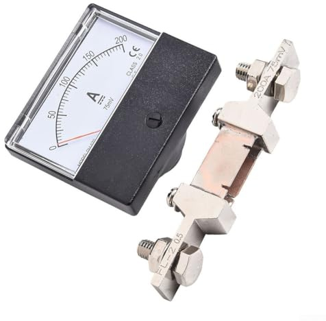 TONIXY DH-670 Contatore a pannello a corrente continua con alloggiamento in plastica nera amperometro con shunt esterno per test DC (300A)
