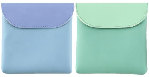 Mipcase 2 Stück-Pack Damenbindenbeutel Aus Pu Material Kleine Periodentaschen Mit Reißverschluss Tragbarer Hygieneartikel Organizer Für Unterwegs Schützende Aufbewahrungstaschen Für Frauen