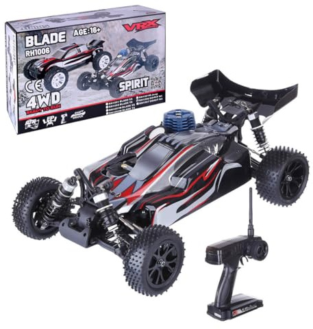 Stylomira RH1006 1/10 4WD Nitro-Ferngesteuertes Auto, 2,4 GHz High-Speed-Offroad-RC-Truck mit FS-FT-Controller für Enthusiasten