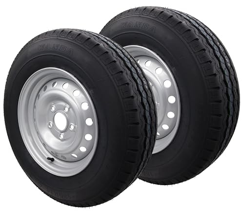 Komplettrad 185R14C 112x5 900kg Räder 14 185/14 R 14 C Anhängerrad Reifen Trailer (2x)