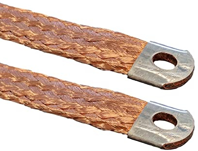 AUPROTEC Motor Masseband Enden verzint 200 mm, 50 mm², 1 Stück | Hochflexibles Enden verzint nach DIN 72333, 99,9 % Reinheit, Strombelastbarkeit bis 300 A