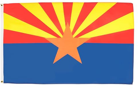 AZ FLAG Bandiera Arizona 150x90cm - Gran Bandiera Stato Americano – USA - Stati Uniti 90 x 150 cm Poliestere Leggero - Bandiere