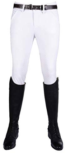 HKM Erwachsene Hose Herren-Reithose -Intenso- Silikon-Kniebesatz1200 weiß94, 1200 weiß, 94, 4057052080890