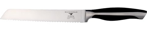 Rockingham Forge Essentials 5500 Series Bread Knife with Black POM Handles, Stainless Steel Blade, 8