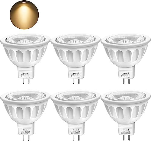 Boxlood LED GU 5.3 MR16 LED Warmweiß 12V 5W ersetzt 50W Halogenlampe 450LM 3000K Nicht Dimmbar, 40° Abstrahlwinkel Longlife LED-Strahler Spots, 6er Pack