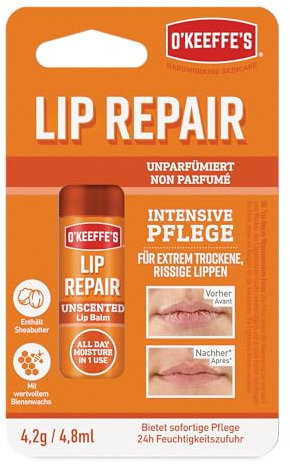 O'Keeffe's Lip Repair Unparfümierter Lippenbalsam 4.2g