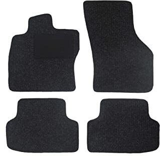 Fußmatten passend für Honda Jazz II Typ GD (Baujahr 2002-2008), Robust anthrazit | 4-TLG | Umrandung grau