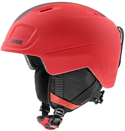 uvex heyya pro - Leichter Skihelm für Kinder - individuelle Größenanpassung - optimierte Belüftung - Race red matt - 54-58 cm
