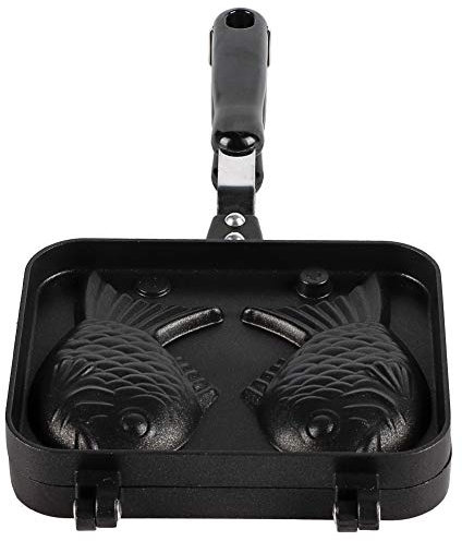 Taiyaki Máquina para Hacer Pasteles, Gofrera, Waffle Maker, Antiadherente Hornear Galleta Pan Forma de Pescado Japonés Utensilios Panqueques Pez Doble Molde DIY Cocina Fiesta Postre Pastel Herramienta