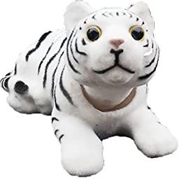iSpchen Wackelfigur Auto Wackeldackel Puppe Tiger Figur Ornamente Mini Tierfiguren Wackelkopf Spielzeug Ornament Auto Armaturenbrett Dekoration Autozubehör Innenraum für Auto Büro Home