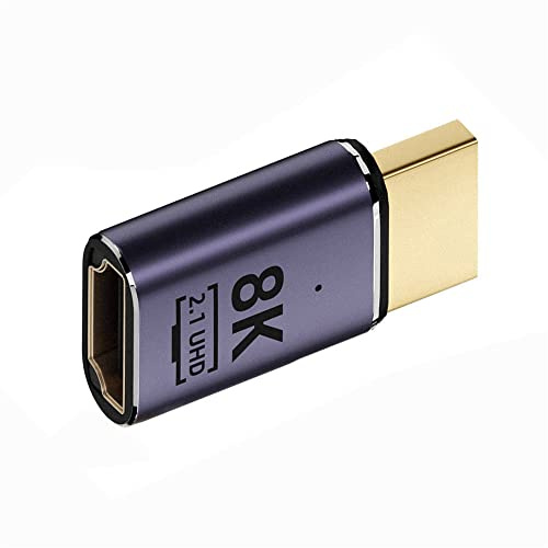 cablecc Adaptador convertidor de extensión HDMI macho a HDMI 2.1 hembra UHD compatible con HDTV 8K 60Hz