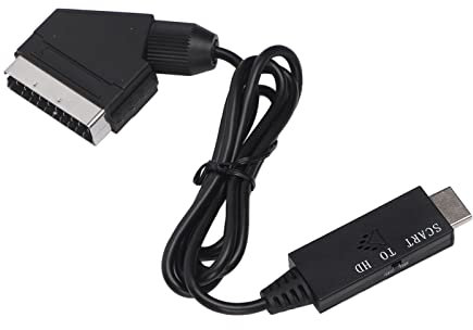 pour Convertisseur Péritel vers HDMI, Convertisseur Audio Vidéo pour Original, Convertisseur Vidéo HD Adaptateur Péritel vers HDMI avec Détartreur Vidéo PAL NTSC