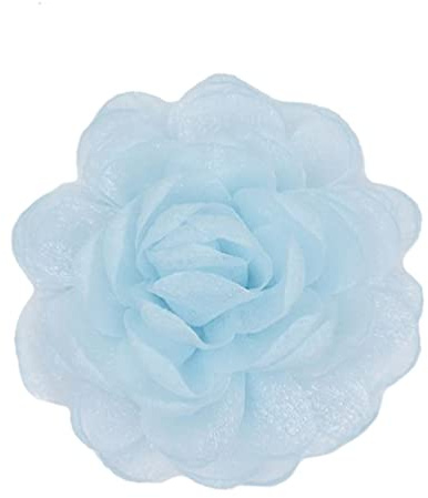 KABELIF Süß Damen Blumen Brosche, Ansteckblume, Blume Haarspange, Haarclip Blume, Rosen Haarnadeln Haarschmuck für Mädchen Frauen Party Strand Hochzeit (Blau)