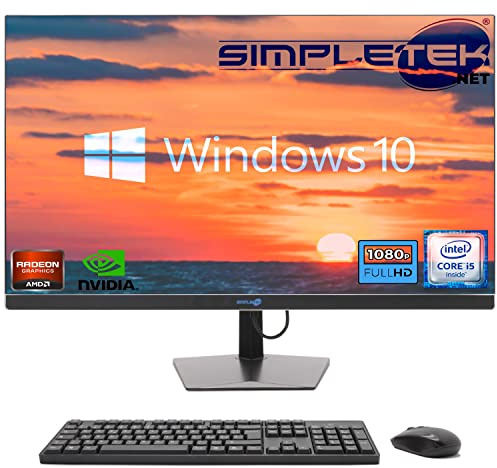 SIMPLETEK - PC tout-en-un 27 FHD Core i5 Windows 10 Carte vidéo dédiée Radeon RX550 4 Go | 16 Go RAM SSD 2 To | Puissant et polyvalent, travail et divertissement