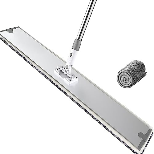 90cm breit Flachwischer，Robuster Boden-Wischer zur Reinigung für Böden & Wände，Wischmop Bodenreiniger Bodenwischer Set Bezug Mikrofaser Mopp mit Teleskopstiel für alle Böden