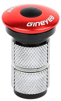 QmeNa Ahead Kappe Bike Carbon Headsets 28,6 mm Top Cap Schraube Schlüssel Expander Aluminiumlegierung 1 1/8 Gabelschaft Stecker MTB Gabel Rennrad Teil Headset Spacer (Color : Red)