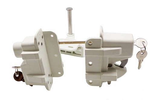 NMI Fence - Keystone® Latch – Two-Sided (Nylon) - for Ornamental Gates - KLADV-P2-WT - Nationwide Industries