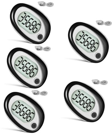 Yardwe 5 Pièces Podomètre De Marche Podomètre Grand Écran De Remise en Forme Pas à Pas pour Marcher Compteur De Pas s Sportifs Plastique