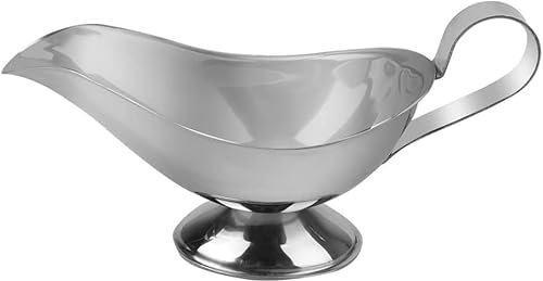 WZYYCV Cuencos Salsas Bote de Salsa Ensalada Natillas Salsas Plato de condimento Bote de Jugo de Acero Inoxidable Restaurante Bar Herramienta Jarra de Salsa Salsera térmica