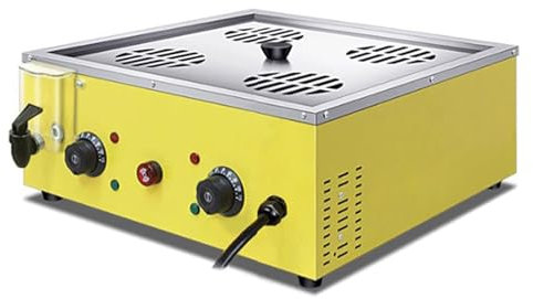 Vaporiera elettrica per dim sum, vaporiera elettrica commerciale a 4 fori, impostazione della temperatura costante 30-110℃/dispositivo anti-scottatura a secco Buzzerv, per bar per la colazione, mens