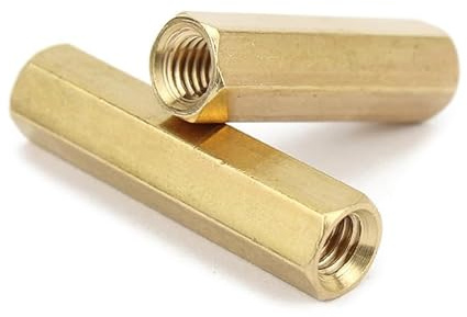 ORANXIN M3 x 75mm 2 Pcs Doble Pasante Latón Separador Tornillos Rosca Hembra Espaciador informáticos Standoffs PCB tarjeta madre Hueco Cobre Pilar
