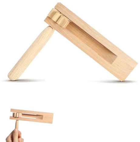 OUDQFCJ 1 Pcs Créateur de Bruit à Cliquet en Bois Crecelle en Bois Jouet à Cliquet en Bois Instrument de Musique Enfant pour Les Enfants pour Les Jeux Les Fêtes Les événements Sportifs