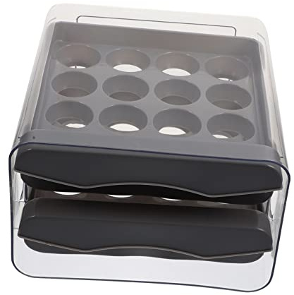 OSALADI Cartón De Huevos Bandeja Organizador Multifuncional Cajón Práctico Para Refrigerador Caja De Almacenamiento Huevos Cajón Para Refrigerador Hueveras De Carton