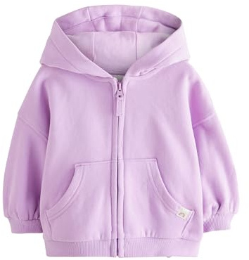 NEXT Ragazza Felpa con Cappuccio e Zip Viola Lilla 12 Mesi-18 Mesi