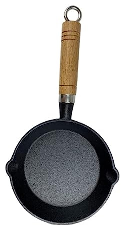 UKCOCO Padella in Ferro Nero per Pancake e Omelette Distribuzione Uniforme del Calore e Conduzione Rapida per Escursionisti e Campeggio