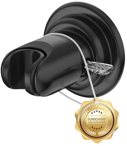 Strong Suction Cup Shower Head Holder - No Drill Handheld Shower Bracket for Seniors, Kids & Pets, Tool-Free Adjustable Height Bathing Aid for Tile/Glass, Rustproof ABS Construction