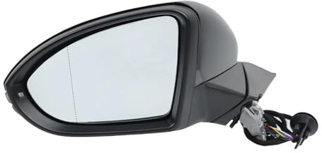 Außenspiegel Für VW Für Golf 7 Für MK7 EU 9 Pins Seite Tür Spiegel Montage Version Schwarz Power Folding Flügel Spiegel Auto-Außenspiegel(1pc left)