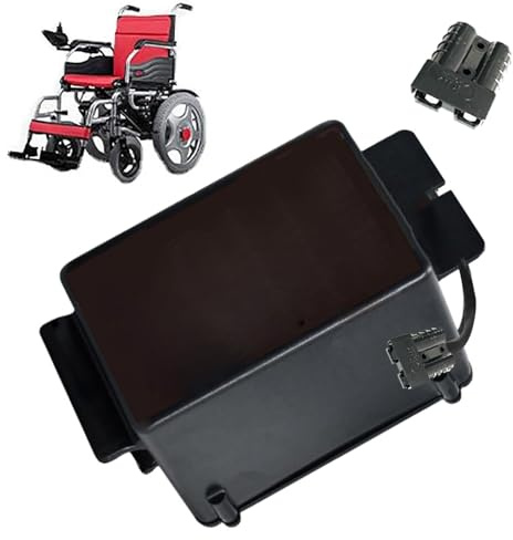 HJGHY Electric Wheelchair Battery 24V 10Ah 12Ah 15Ah 20Ah Lithium Batteries with BMS 24V Replaceable Battery for Mobility Scooter Batteries 240W-480W Motor,Black Anderson 24V20Ah
