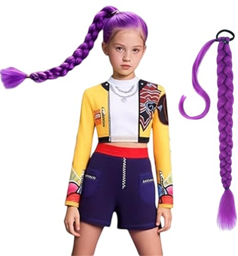 GWAWG Rajout Cheveux Tresses Violet,Cheveuxs Au Crochet En Soie Basse Température,Yaki Textured Cheveux Africaine Meches De Violette Cheveu x Pour Bals Masqués,Cosplay,Scène,Carnaval